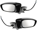 TRQ 2 Piece Driver and Passenger Side Mirror Assembly Set Electric Adjustment Heated No Memory Black Compatible with 2009-201