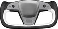 MEWANT Hand Stitched Tesla Model S Yoke Real Leather Steering Wheel Cover Wrap for Tesla Model S 2021-2023 / Model X 2021-2023 Tesla Yoke Steering Wheel Accessories(3D Style)