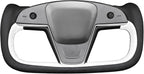 MEWANT Hand Stitched Tesla Model S Yoke Real Leather Steering Wheel Cover Wrap for Tesla Model S 2021-2023 / Model X 2021-2023 Tesla Yoke Steering Wheel Accessories(3D Style)
