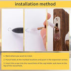 3 Pcs Hat Rack for Baseball Caps, Wall Mounted Wooden Hat Storage Organizer Hanger, Wall Vertical Hat Holder Caps Display Rac