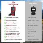 2026 Enhanced Universal OBD2 Scanner, Check Engine Code Reader - 45000+ Fault Codes, Live Data, I/M Readiness, Battery Voltage