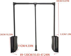 brand Wardrobe lift clothes rack,Pull Down Closet Rod for Hanging Clothes, Retractable Wardrobe Hanger for Cabinet, Aluminium