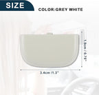 Makeup Mirror Cover Sun Visor Cap Clip for Ford Edge Robust No.DS7Z54672A40AF | Inner Sun Visor Bolt Cover Grey White with Flat Pry Bar 1 Set
