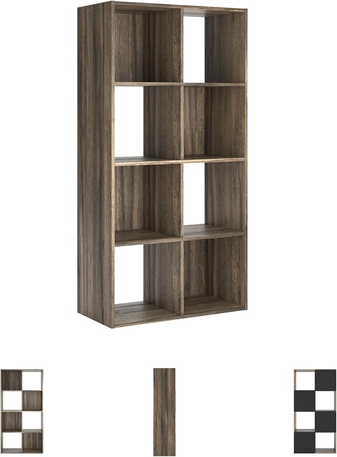 Signature Design by Ashley Shallifer 8 Cube Storage Organizer or Bookcase, Brown