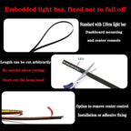 LED Interior Car Strip Light, Multicolor RGB 6 in 1 Optic Ambient Lighting Kits，Dual Control with Switch and A P P, Neon Lights On Car Dashboard with Music Sync Mode (6 in 1)