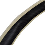 Quick Install Sporty Suede Steering Wheel Cover Universal fit All 14½ to 15 inches Car SUV Pickup 14.5 to 15 O or D Shaped Steering Wheel