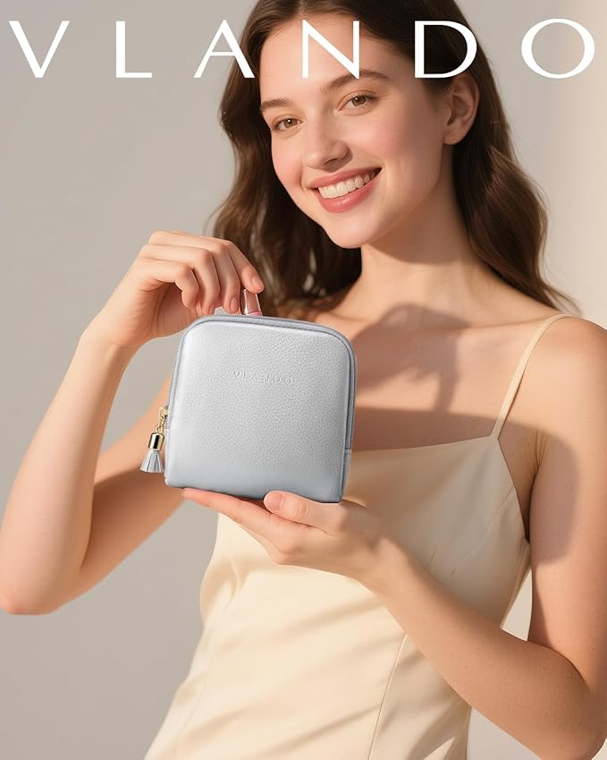 Vlando Small Travel Jewelry Case,Jewelry Pouch Bags with Zipper,Velvet Jewelry Organizer Storage Bag for Bracelet Rings Earri