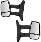 TRQ Driver & Passenger Side Mirror Set Power with Heat Compatible with 2015-2019 Ford Transit-150 Transit-250 Transit-350 Tra