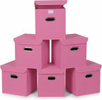 Closet Organizers Fabric Storage Bins With Lids Collapsible Cube Storage Organizer Basket With Handles,Storage Boxes for Clot