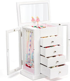 Emfogo Jewelry Box for Girls, Musical Jewelry Box with Spinning Dancer Gifts for Little Girls Christmas New Year Birthday Chi