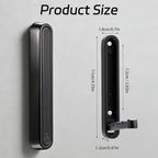 Dntorx 2 Pcs Extended Folding Coat Hooks Wall Mounted, 4.33 in Black Foldable Wall Hooks Heavy Duty Valet RV Hooks Bathroom T
