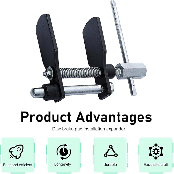 Car Brake Caliper Compression Tool, Heavy-duty Disc Brake Pad Disassembly Spreader, Piston Inner Pad Compressing Device, Port