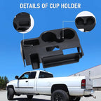 DICMIC Center Console Armrest Add-on Cup Holder for 1999-2001 Dodge Ram 1500 2500 3500 Replace# SS281AZAA