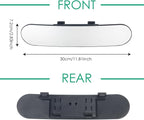 Rear View Mirror for Car,11.8" Convex Panoramic Wide Angel View Mirrors Extender,Chrome Tint Anti Glare,Rounded Corner,Universal Clip on Interior Rearview Mirror for Truck Car and SUV(Chrome)