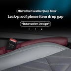 Car Seat Gap Filler, 2PCS Between Vehicle Seats Console Organizer Stop Things from Dropping, Automotive Interior Chair Gap Coverage Fill, Universal for SUV Automobile Truck (Wine Red)