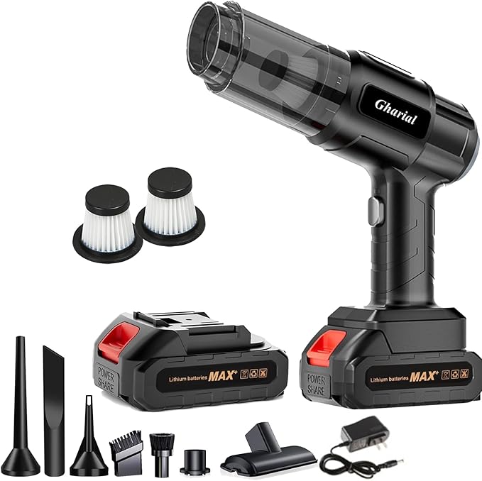 Handheld Car Air Vacuum Cleaner, 35000PA Rechargeable Cordless Vacuum Cleaner and Air Duster, High Power Hand Held Vacuum wit