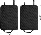 FH Group Faux Leather Auto Seat Back Kick Protectors –2 Pack Diamond Stitched Back Seat Protector for Driver and Passenger Se