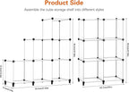 HOMIDEC 6-Cube Storage Organizer, Closet Organizer Storage Shelf Bookcase Bookshelf with Metal Hammer, Storage Cubes Organize