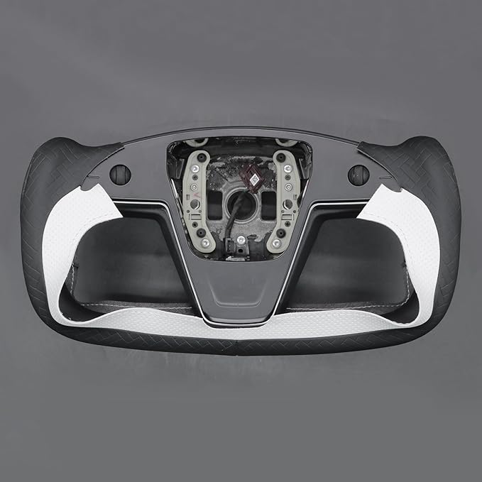 MEWANT Hand Stitched Tesla Model S Yoke Steering Wheel Cover Wrap for Tesla Model S 2021-2023 / Model X 2021-2023 Tesla Yoke Steering Wheel Accessories(3D Style)