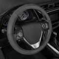 Motor Trend Perforated Microfiber Leather Steering Wheel Cover for Cars Trucks SUVs Vans, Sporty Racing Improved Grip Anti-Fa