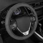 Motor Trend Perforated Microfiber Leather Steering Wheel Cover for Cars Trucks SUVs Vans, Sporty Racing Improved Grip Anti-Fa