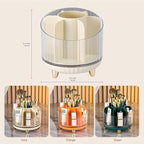 Makeup Organizer Vanity 360 Rotating Makeup Organizer Spinning Makeup Organizer for Vanity, Makeup Brush Holder 7-Slot Fits M
