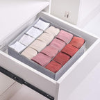 Qozary 2 Pack Socks Underwear Drawer Organizer Divider, 24 Cell or 16 Cell Collapsible Cabinet Closet Organizer Storage Boxes
