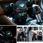 Automotive Cup Holder Trash Can, Auto Mini Car Garbage Can Vehicle Rubbish Bins with Lid for Car Office Home Bedroom (2 Pack, Black)