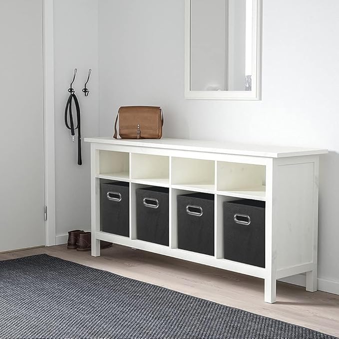 ShellKingdom Storage Bins, Foldable Fabric Storage Cubes And Cloth Storage Organizer Drawer with Metal Handle For Closet And 