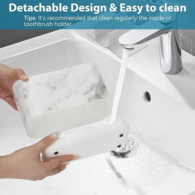 Boperzi Toothbrush Holders for Bathrooms Organizers and Storage, Large Tooth Brush Holders, Electric Toothbrush and Toothpast