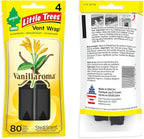 LITTLE TREES Car Air Freshener | Vent Wrap Provides Long Lasting Scent, Invisibly Fresh | 16 Air Fresheners | Vanillaroma