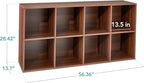 Best Choice Products 8-Cube Storage Organizer, 13.5in Shelf Opening, Bookcase, Display Shelf, Customizable w/ 2 Removable Bac