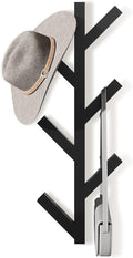 RRG Vertical Coat Rack Wall Mounted 16 Inch, Metal Vertical Hat Rack for Wall, Modern Coat Rack Tree for Hats, Jackets, Bags,