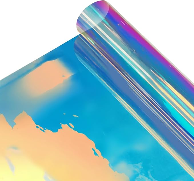 VViViD One-Way Colorful Vinyl Window Tinting Sheets (1.49ft x 5ft, Chameleon Mirror Chrome)