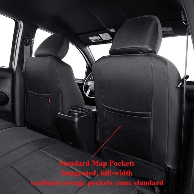 EKR Tacoma Front Car Seat Covers for Toyota Tacoma 2012 2013 2014 2015 (Regular Seats) Custom Neoprene Truck Seat Cover - Fro