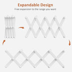 Accordion Wall Hanger, Hat Rack for Wall with 14 Coat Hooks, Expandable Hat Hangers Organizer, Vintage Decorative Coat Rack W