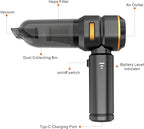 Handheld Cordless Vacuum,Car Vacuum Cleaner,4-in-1 22000PA High Power Portable Rechargeable Vacuum Cleaner with Brushless Mot