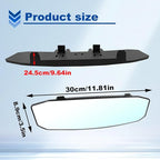 12''x3.5'' Large Rear View Mirror, Clip-on Large Wide Angle Panoramic Convex Rearview Mirrors, Anti Glare HD Clear Tint Interior Panoramic Wide Angle Rear View Mirror for Car SUV Trucks