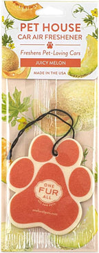 One Fur All Pet House Air Freshener - Juicy Melon Pack of 4 - Non-toxic, Pet-Friendly Air Freshener for Small Spaces & Car - 