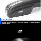 Spec-D Tuning Black Power Fold Heated + LED Signal + Blind Spot Monitor Right Passenger Side Mirror Compatible with 2019-2024 Ram 1500, Left + Right Pair