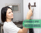 Comfify Cast Iron Skeleton Key Holder for Wall - Decorative Farmhouse Rustic Wall Mount Key Organizer - 3 Key Hooks - Vintage