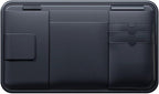 Car Visor Organizer, Multi-Functional Sun Visor Organizer, Black PVC Compact Design, Includes Pocket for Documents, Glasses Holder, Ideal for Most Vehicles