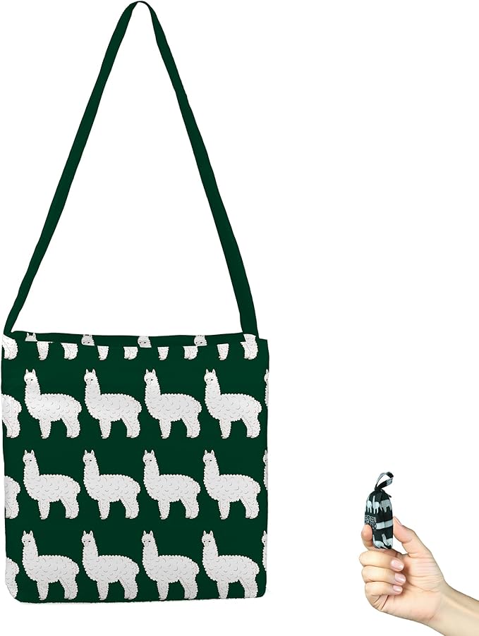 BeeGreen Reusable Grocery Shopping Bag -Travel Tote Bag - Foldable Compact Sturdy Bags