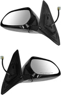TRQ 2 Piece Driver and Passenger Side Mirror Assembly Set Electric Adjustment Heated Memory Black Compatible with 2003-2009 L