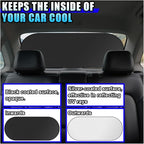 6PCS Reflective Car Windshield Sunshade, Foldable Side Window Sun Shade with Storage Bag for Front & Rear Windshields, Privacy Protection Cover Block UV Rays, Keep Cool for Most Cars