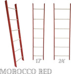 Decorative Blanket Ladder 4ft 5ft 6ft 7ft 8ft Rustic Farmhouse Wooden Quilt Ladder Rack avalible in Red, Blue and White