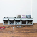 SHUTER Plastic Small Parts Organizer, Dental Tilt out Storage Container System, Tip Out bin for screws, nuts, small tools, Ki