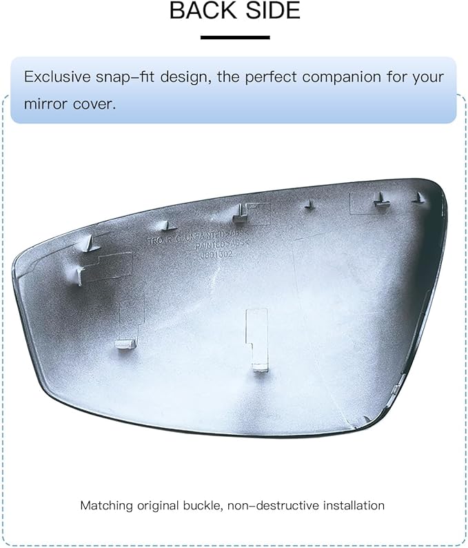Driver Left Side Mirror Cover Cap Compatible with Honda Civic 2012-2013 Glossy Black,Not fit LX model