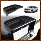 Muslogy Dashboard Storage Organizer Tray Compatible with Ford Maverick 2024 2022-2023 & Hybrid XL XLT Lariat Accessories Dash Insert Tray Behind Screen Won't Fit 2025 Maverick (Black)