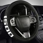 Microfiber Leather Truck Steering Wheel Cover fit Dodge Ram 1500 Chevy Silverado GMC Sierra 1500 Steering Wheel Cover 15-16.5Inch -White
